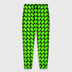 Мужские брюки Зелёные лепестки шестиугольники