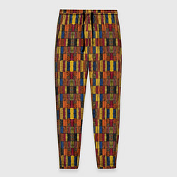 Брюки на резинке мужские Африканский геометрический узор-паттерн, цвет: 3D-принт