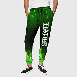 Брюки на резинке мужские Logo Hades green hell fire, цвет: 3D-принт — фото 2