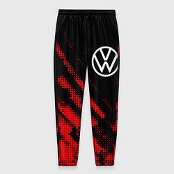 Брюки на резинке мужские Volkswagen sport grunge, цвет: 3D-принт