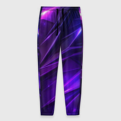 Брюки на резинке мужские Фиолетовая объемная неровная текстура, цвет: 3D-принт
