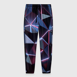 Брюки на резинке мужские Неоновые геометрические плиты, цвет: 3D-принт