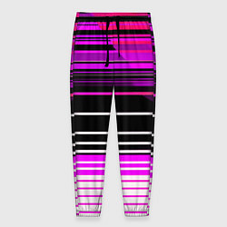Брюки на резинке мужские Разноцветные вертикальные линии, цвет: 3D-принт