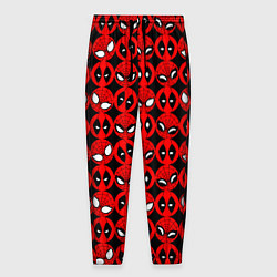 Брюки на резинке мужские Дэдпул и Человек паук, цвет: 3D-принт