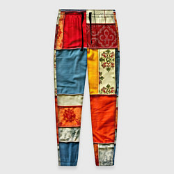 Мужские брюки Пэчворк из ярких тканей