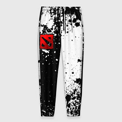 Брюки на резинке мужские Дота 2 - белые брызги, цвет: 3D-принт