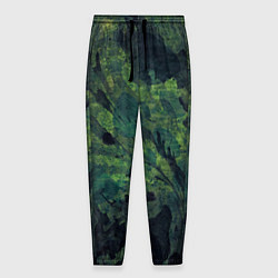 Брюки на резинке мужские Абстракция - green camouflage background, цвет: 3D-принт