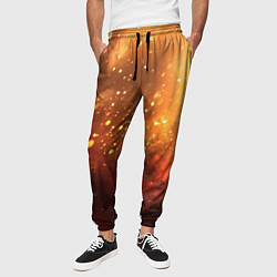 Брюки на резинке мужские Золотая блестящая текстура, цвет: 3D-принт — фото 2