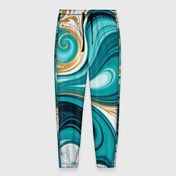 Мужские брюки Бирюза и золото