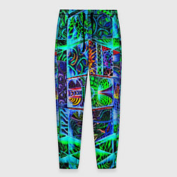 Брюки на резинке мужские Психоделика узор кислотный, цвет: 3D-принт