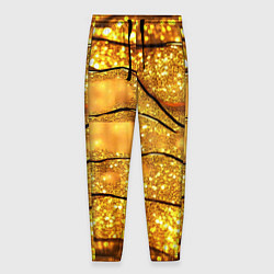 Мужские брюки Золотая текстура с блестками