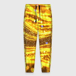 Мужские брюки Золотые блестящие волны