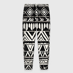 Мужские брюки Черно белый орнамент в этническом стиле
