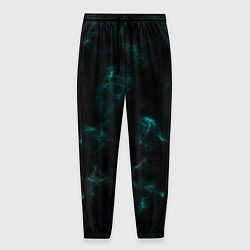Мужские брюки Color black turquoise