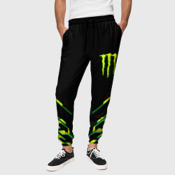 Брюки на резинке мужские Monster energy кислотная геометрия, цвет: 3D-принт — фото 2
