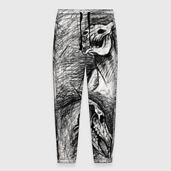Брюки на резинке мужские Черепа лошадей, цвет: 3D-принт