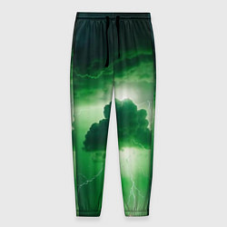 Брюки на резинке мужские Зелёный гром, цвет: 3D-принт