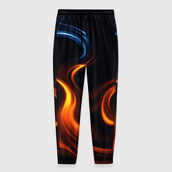 Брюки на резинке мужские The color is fire orange, цвет: 3D-принт