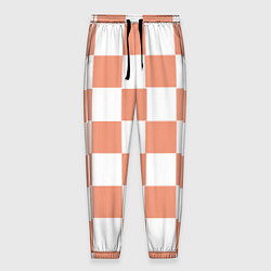 Брюки на резинке мужские Квадраты оранжевые, цвет: 3D-принт