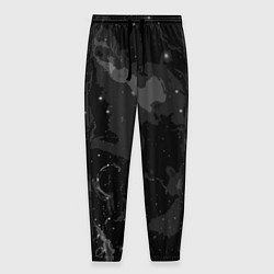 Брюки на резинке мужские Угольный серый простой абстрактный, цвет: 3D-принт