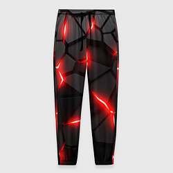 Брюки на резинке мужские Красная неоновая броня, цвет: 3D-принт
