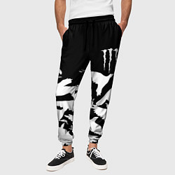 Брюки на резинке мужские Monster energy crow, цвет: 3D-принт — фото 2