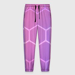 Мужские брюки Розовые неоновые соты
