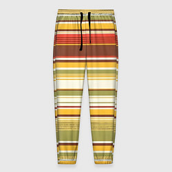 Брюки на резинке мужские Горизонтальные полосы, цвет: 3D-принт