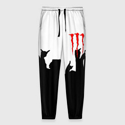 Брюки на резинке мужские Monster energy rock black, цвет: 3D-принт