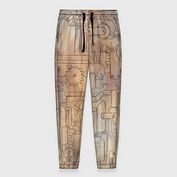 Брюки на резинке мужские Стимпанк элементы, цвет: 3D-принт