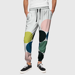Брюки на резинке мужские Кластер чил - абстракция, цвет: 3D-принт — фото 2