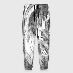 Мужские брюки Абстракция - grey and white swirls