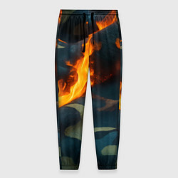Мужские брюки Огонь на камуфляжной ткани