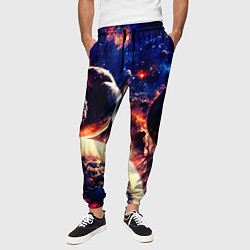 Брюки на резинке мужские Фантастический космос планеты, цвет: 3D-принт — фото 2