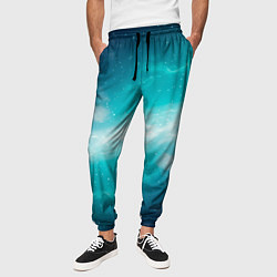 Брюки на резинке мужские Галактическое сияние небес, цвет: 3D-принт — фото 2
