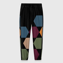 Брюки на резинке мужские Honeycombs autumn colors, цвет: 3D-принт