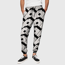Брюки на резинке мужские Три буквы: чёрные, цвет: 3D-принт — фото 2