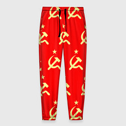 Брюки на резинке мужские Герб и молот, цвет: 3D-принт