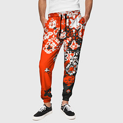 Брюки на резинке мужские Красно-черная метаморфоза, цвет: 3D-принт — фото 2