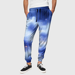 Брюки на резинке мужские Сине-голубая волшебная дымка, цвет: 3D-принт — фото 2