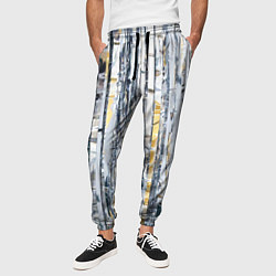 Брюки на резинке мужские Новогодний дождик, цвет: 3D-принт — фото 2