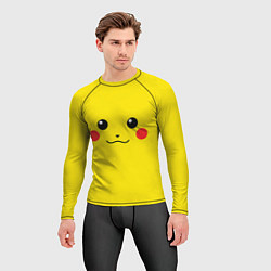 Рашгард мужской Happy Pikachu, цвет: 3D-принт — фото 2