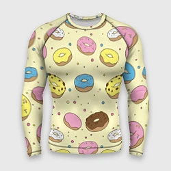 Рашгард мужской Сладкие пончики, цвет: 3D-принт
