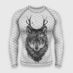 Рашгард мужской Рогатый волк, цвет: 3D-принт