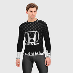 Рашгард мужской Honda: Black Side, цвет: 3D-принт — фото 2
