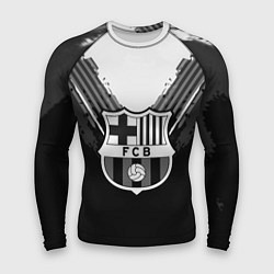 Рашгард мужской FC Barcelona: Black Style, цвет: 3D-принт