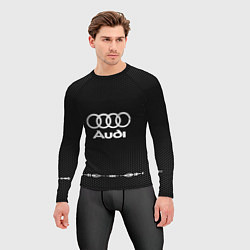 Рашгард мужской Audi: Black Abstract, цвет: 3D-принт — фото 2