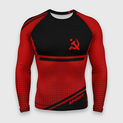Рашгард мужской USSR: Black Sport, цвет: 3D-принт