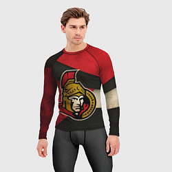 Рашгард мужской HC Ottawa Senators: Old Style, цвет: 3D-принт — фото 2