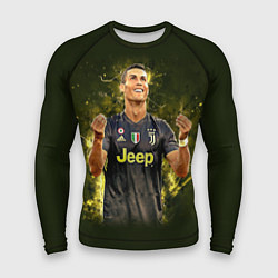 Рашгард мужской Ronaldo: Juve Sport, цвет: 3D-принт